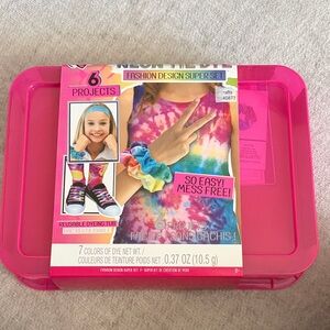 Kids Neon Tie-Dye Fashion Design Kit - Pink